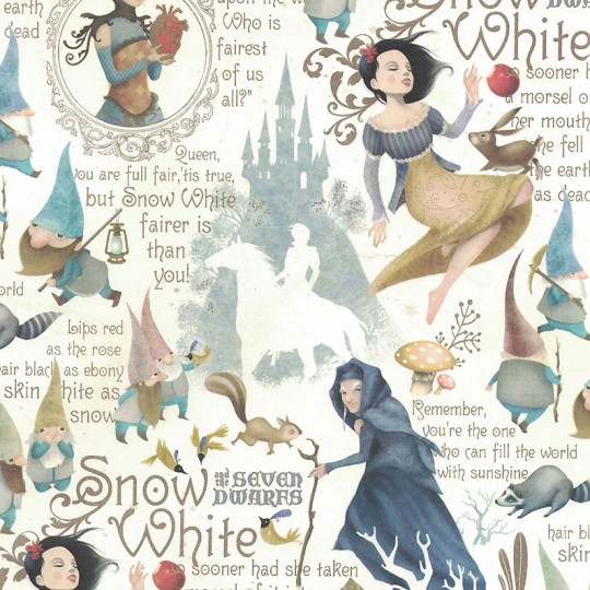 Snow White Collage Italian Paper ~ Kartos Italy